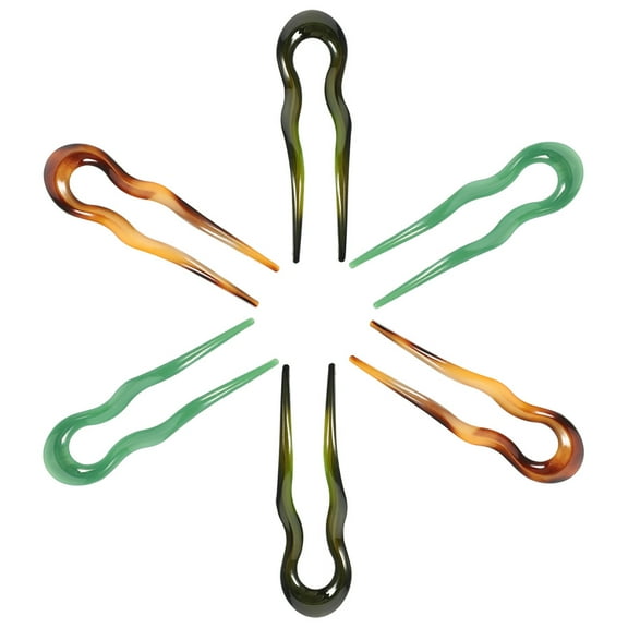 FRCOLOR French Hair Pins for Women with Strong PC Material Classic Design Assorted Color 6 Pieces