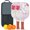 Brick-red-3, variant on Pickleball Paddles Set Of 2, Fiberglass Surface, Spring Flowers Floral Print, 4 Balls & Bag