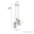 thumbnail image 6 of Hunter - Gablecrest 3-light Distressed White, Medium Size Cluster Light, Dimmable, Transitional Style, Round Shaped, for Bedrooms, Dining, Living Rooms - 19996, 6 of 7