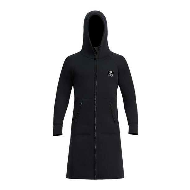 Toystoory Chaqueta de traje de neopreno de 3MM para buceo, abrigo cortavientos con doble cremallera frontal, traje de Surf para canoa, aeróbic Deportes acuáticos Negro L