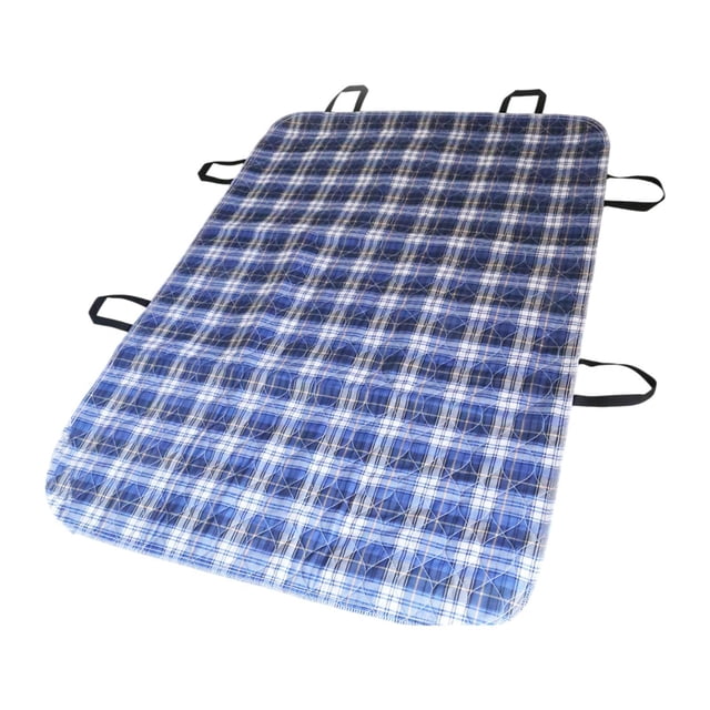 Posicionamiento de la almohadilla de la cama con manijas que giran tablero de transferencia para ancianos discapacitados Plaid azul 80x90cm