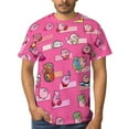 thumbnail image 5 of Cartoon Kirby Game Unisex Short Sleeve T Shirt Daily Novelty 3D Printed T-Shirts Soft Comfortable Tee Shirt Top For Men And Women, 5 of 7