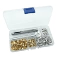 thumbnail image 1 of Grommets Kit with 200 Sets Metal Eyelets for Clothing Crafts in Multi Color 6mm Size, 1 of 8