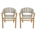 thumbnail image 4 of Harper & Bright Designs Outdoor Accent Chair Set of 2, Outdoor Rope Woven Chairs for Patio, Elegant Double Acacia Wood Group Seating for Outdoor, Natural, 4 of 16
