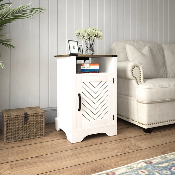 Tall End Table with USB Charging Ports / Power Up Your Devices Anywhere