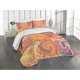 thumbnail image 3 of Ambesonne Abstract Quilted Bedspread Set 3 Pcs, Grunge Sun Boho, Queen Size, Multicolor, 3 of 5