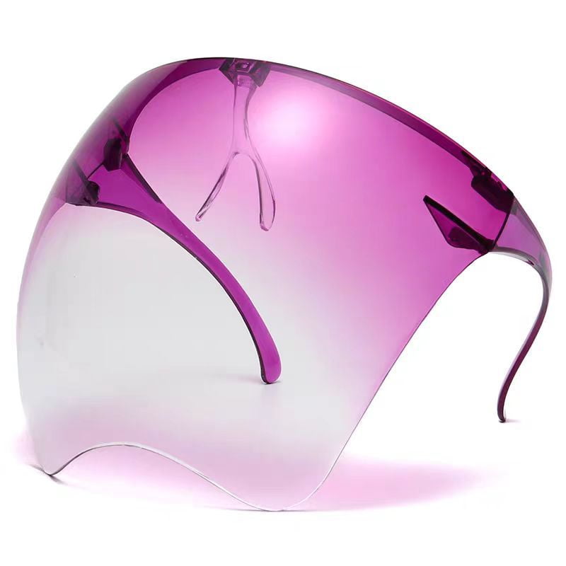 Gradient purple Tinted/Ombre Face Shield Full Cover Visor Glasses/Sunglasses (Full face goggles, protective goggles, protective face mask, splash proof) Amethyst/Fade