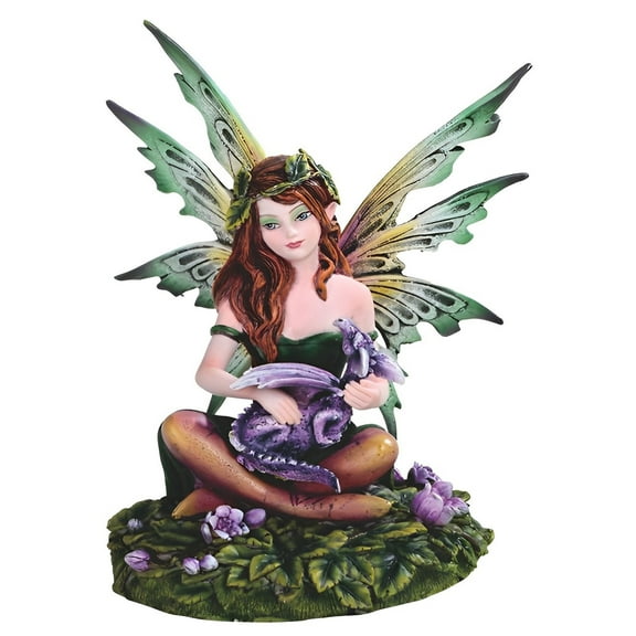 FC Design 6"H Fairy with Baby Dragon Figurine Statue Sculpture Ornament Decoration Home/Room Decor and Unique Gift Ideas for Housewarming, Holidays and Birthdays