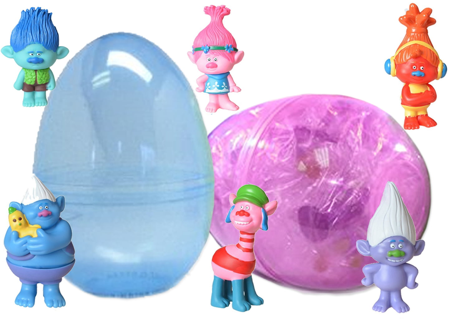 Party bag filler Novelty Sweet toy sticker Trolls Surprise Eggs Collection x 18 