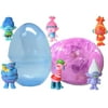 1 Toy Filled Jumbo Easter Egg With 6 Troll Figurines Inside - Assorted Characters From Dreamworks Trolls - Prefilled To Save You Time - Perfect Party Favor - Durable Easy Open 6 Inch Egg