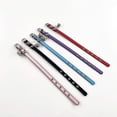 thumbnail image 4 of Collar clásico de piel con cascabeles, ideal para perros pequeños o gatos. Collar ajustable de 15 a 21 cm de largo y 1 cm de ancho, color negro., 4 of 5