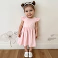 thumbnail image 5 of Gibobby Little Girl Summer Dresses 3 Pack Ruffled Floral Flutter Sleeveless Summer Outfits For 3t 4t 5t 6t 7t 8t Girl Dailywear(2-3 Years,Grey), 5 of 7