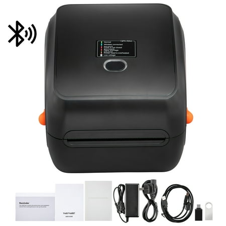 KFFKFF Thermal Label Printer 4x6 300DPI USB/Bluetooth for Amazon eBay Etsy UPS