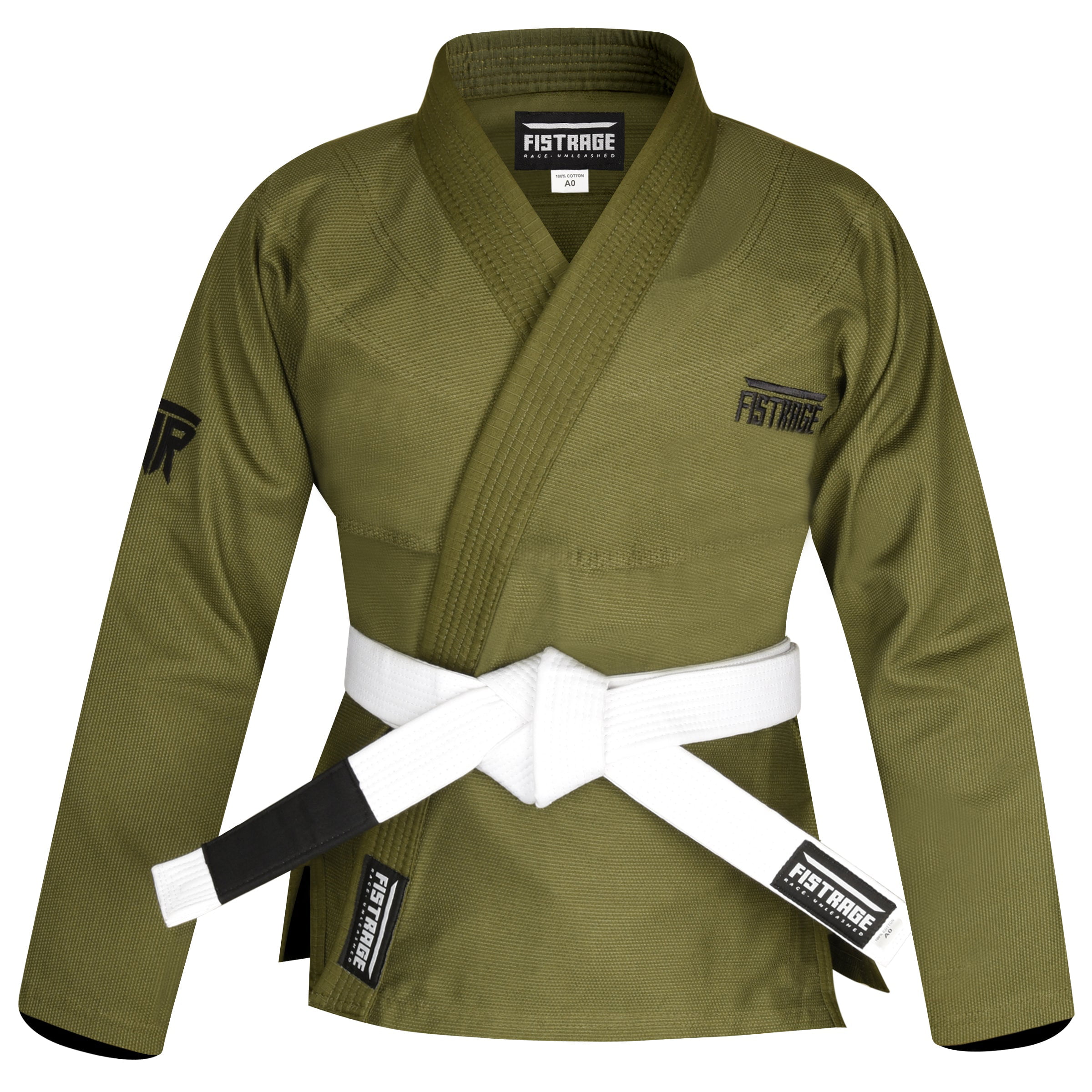 FISTRAGE Jiu Jitsu Gi Patch BJJ Brazilian Suite for Men & Women MMA Uniform with Belt 