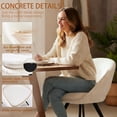 thumbnail image 4 of Modern Dining Chairs set of 6 Upholstered Kitchen Chairs Dining Room Chairs Comfortable Side Accent Chairs with Curved Back for Kitchen Living Room Restaurant (White), 4 of 7