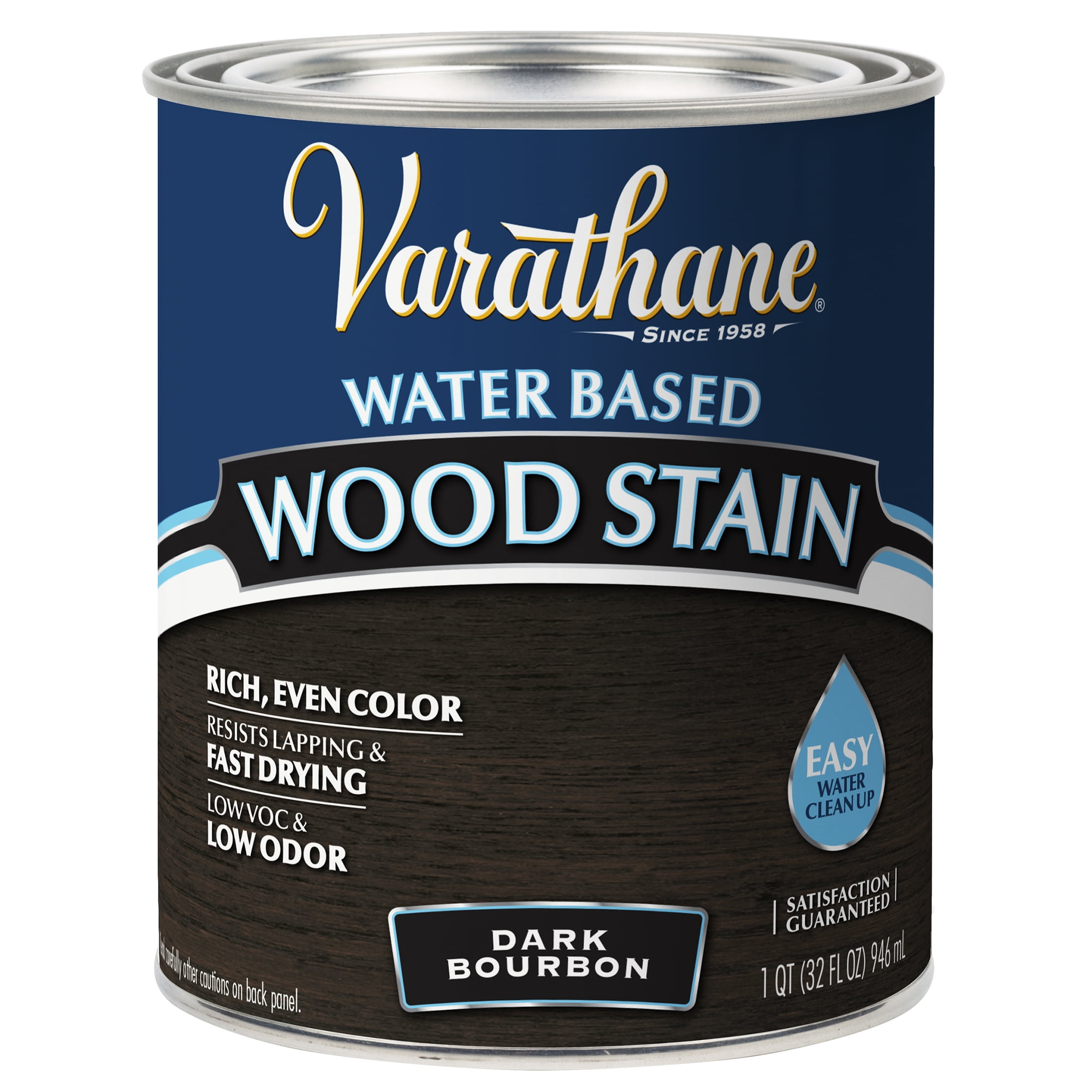 Dark Bourbon, Varathane Water-Based Wood Stain-384357, Quart