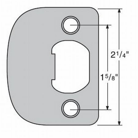 - Kwikset 83796-5 Radius Corner Full Lip Strike Antique Brass Finish
