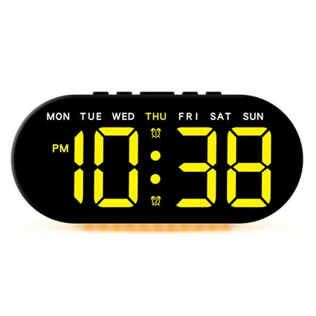 Tizuqe LED Alarm Clock With 2 Alarms Large Led Date Display USB Charging Digital Alarm Clock Contemporary Bedside Clock