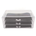 thumbnail image 1 of Acrílico Transparente De 3 Cajones, Almohadillas Negras Extraíbles, Organizador De Maquillaje De 3 Cajones Para El Hogar ANGGREK Acrylic Makeup Organizer Drawers, 1 of 8