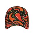thumbnail image 2 of Naloa Original Classic Low Profile Hat Men Women Baseball Cap Dad Hat Adjustable Unconstructed Red Hot Chili Print Cap, 2 of 9