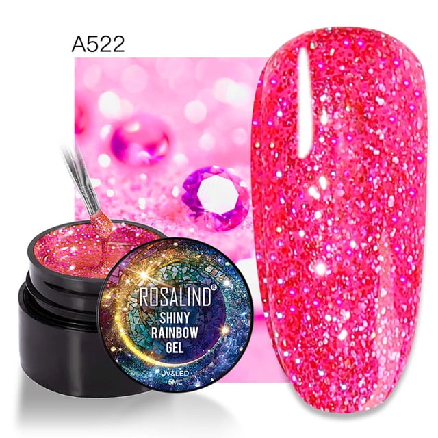 onlyliua Ofertas Del Día Por Tiempo Limitado Pegamento Intermitente Lata de 5 Ml Pegamento para Uñas Pegamento de Color Pegamento para Esmalte de Uñas Brillante