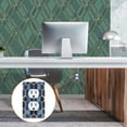 thumbnail image 6 of Yayeee Blank Wall Plate Cover 1-Gang 4.5"x2.7" Home Unused Decorative Outlet, Blue Hexagon Pattern, 6 of 7