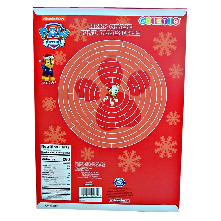 Paw Patrol Christmas Holiday Advent Calendar w/ 24 Milk Chocolate -  Walmart.com