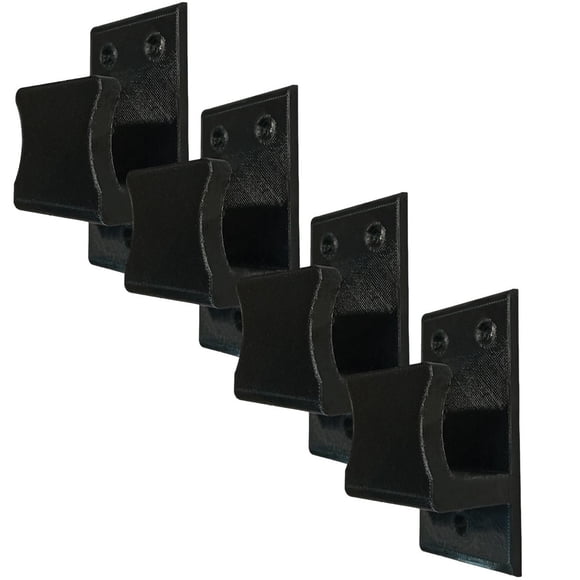 Gancho Organizador para Casas GanLuxyBlack 4 Pzs Grande 5x10cm Negro.