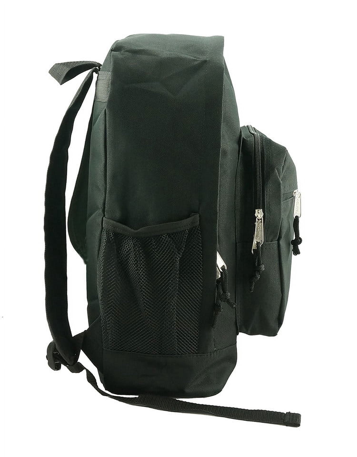 K-Cliffs Unisex Classic Large Lightweight Polyester Durable 17" School Backpack Teen-Adults,  Black