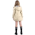 thumbnail image 4 of Gabardina Betusline para niña, de un solo pecho, 11-12 años, color beige, 4 of 7