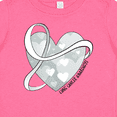 thumbnail image 4 of Inktastic Lung Cancer Awareness White Ribbon Around Heart Boys or Girls Baby T-Shirt, 4 of 5