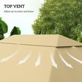 thumbnail image 4 of Outsunny 10' x 13' Gazebo Canopy Replacement, Patio Gazebo Roof with Top Vents for 84C-116, Khaki, 4 of 9