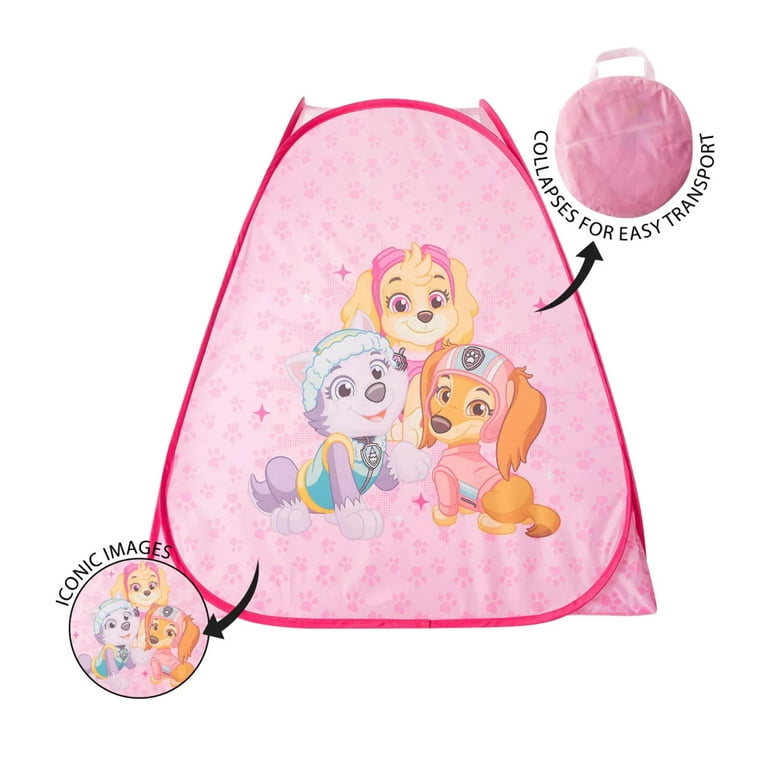 Paw Patrol 3pc Tent Set with Pillow and Flashlight Pink Girl Toddler