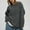 Dark Gray, variant on Itsame Women Knitted Sweater Crew Neck Pullover Sweatershirt Long Sleeves Solid Color Relaxed Sweatshirts Black Size L