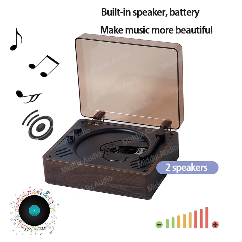 Middix Retro CD/DVD Player With Speaker for home Kpop Portable Bluetooth Speaker Audio AUX Input/Output Built-in Battery