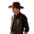 thumbnail image 5 of Wool Blend Western Cowboy Hat for Men Classic Fedora Hat Felt Hats with One Decorative Bands, 5 of 5