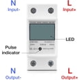 thumbnail image 4 of Medidor de energía monofásico DDM15SD, 50 Hz 5 (80) A máx. Medidor eléctrico modular, 1 fase 2 polos Medidor eléctrico para riel DIN con pantalla LCD, medidor de corriente alterna,, 4 of 5