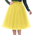 thumbnail image 4 of Women's Skirt Tutu Adult Lolita Short Petticoat Midi Skirt For Dressy Occasions Womens Casual A Line Mini Skirt Cow Skirt Women Bohemian Skirts for Women Insulated Skirt Table Skirt 12 Drop Bed Skirt, 4 of 8