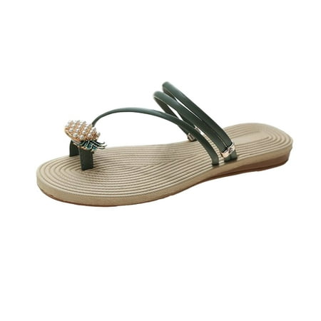 

Sandals Women Comfortable Simple Comfy Sandals Shoes Summer Fashion Flat Pineapple Casual Sandals