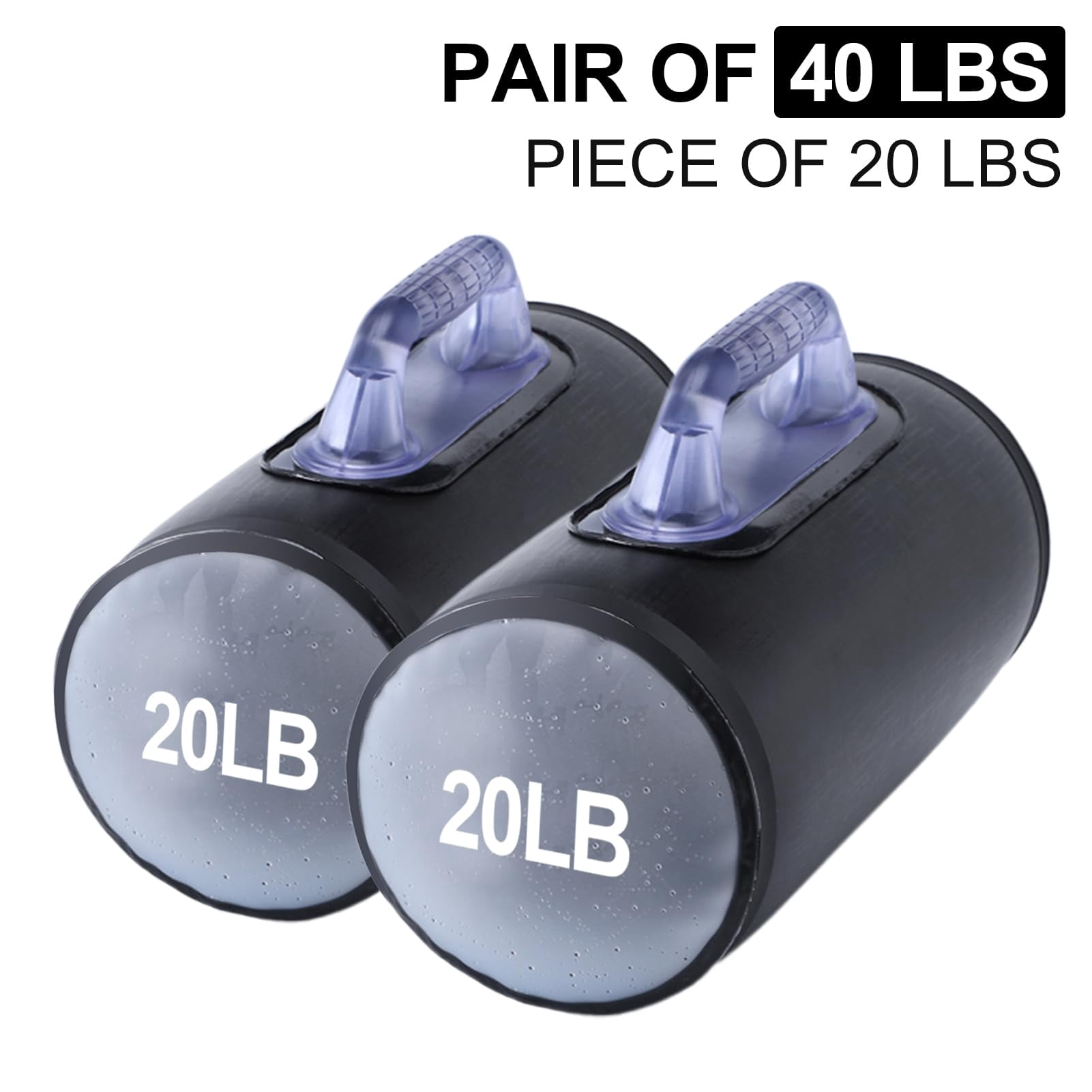 Water Dumbbells Filled  Travel Weights Set Adjustable To 40lbs 30lbs 20lbs 10lbs 4lbs Dumbbell Pair Each 20/15/10/5/2 Lbs Portable Gym For Strength Fitness And Shaping