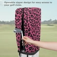 thumbnail image 5 of Yuyamidu Pink Leopard Print Golf Bag Hood Cover Waterproof Rain and Dust Covers with Zipper Easy Access and Storage Golf Bag Top Cover, 5 of 8