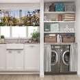thumbnail image 3 of LALILO Kitchen Curtain Valance With Autumn Trees Tower Rod Pocket Window Curtain 52"x 18" Set of 2, 3 of 7