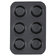 Muffin Pan Clearance, 6 Cup Muffin Tin Cupcake Pan Tray with Nonstick Coating and Stainless Steel Core, for Home/Kitchen Baking, Heatproof, Release Easily and Easy Clean