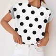 thumbnail image 2 of XuJwPNcy Cap Sleeve Shirts for Women Summer Casual Round Neck Printed Tops Loose Comfy Cute Tank Tops, 2 of 5