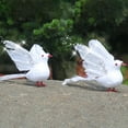 thumbnail image 6 of Yesbay Simulation Pigeon Vivid 3D Eyes Sequins Design Realistic Looking Adorable Appearance Decorative Foam Artificial Bird Pigeon Wedding Party Desktop Statue for Home, 6 of 7