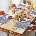 thumbnail image 2 of Purple and Teal Paisley and Floral Pattern Summer Placemats Table Placemats Set Of 4-Linen Kitchen Washable Placemats Table Mats 11.8"x17.7" Non-Slip Heat Resistant, 2 of 6