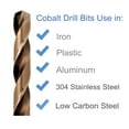 thumbnail image 6 of 5Pcs 29/64" x 5-5/8" HSS Cobalt Drill Bits Jobber Length for Stainless Steel Metal Wood Plastic, 6 of 7