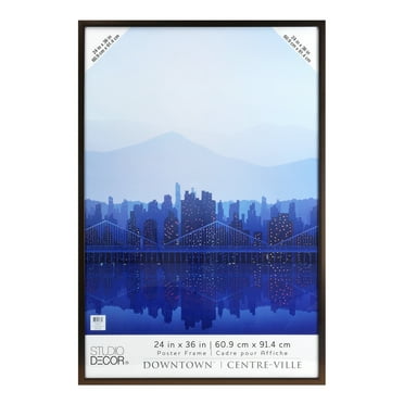 24” x 36” Plastic Poster Frame by Studio Décor - Includes Pre-attached Hanging Hardware - Horizontal or Vertical Display - Bronze - Bulk 8 Pack