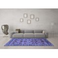 thumbnail image 3 of Ahgly Company Indoor Square Oriental Blue Industrial Area Rugs, 4' Square, 3 of 4