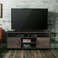 thumbnail image 2 of Caffoz 58" Home Entertainment Center Wood Media TV Stand, Smoky Oak, 2 of 10